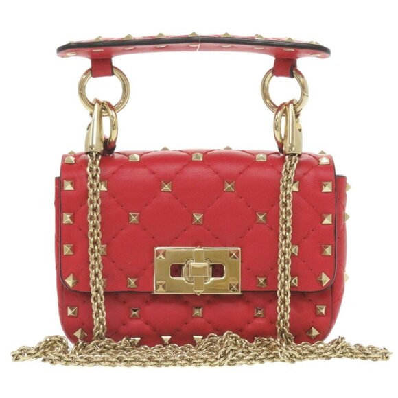 VALENTINO GARAVANI Red Leather Shoulder Bag - Picture 2 of 11